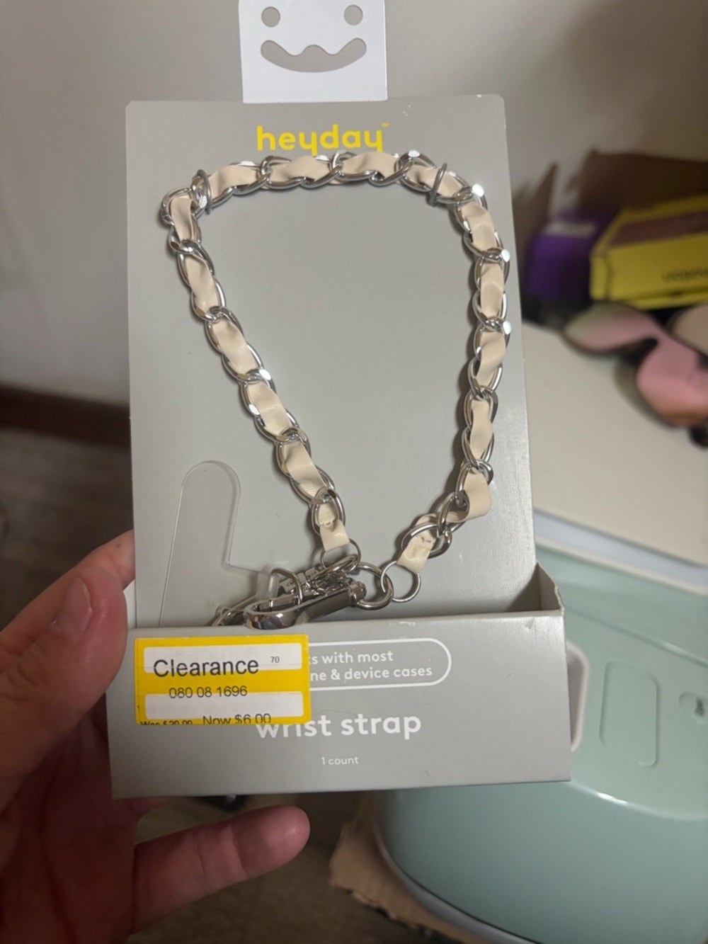 heyday Beige and Silver Chain Wrist Strap Bracelet